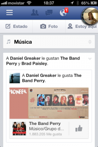 Clic para ver la noticias de música en Facebook