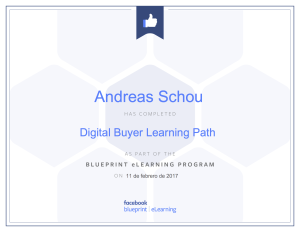 Facebook Blueprint Buyers path certificate Andreas Schou
